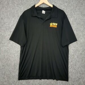 Taco Casa Polo Shirt Mens XL Augusta Sportswear Work Uniform Polyester Black